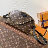 ALMA BE BAG 27 IN BROWN MONOGRAM CANVAS AND COWHIDE